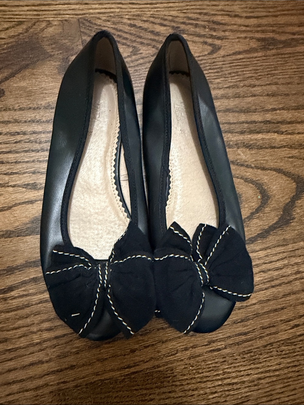 Zara Black Bow Ballet Flats
